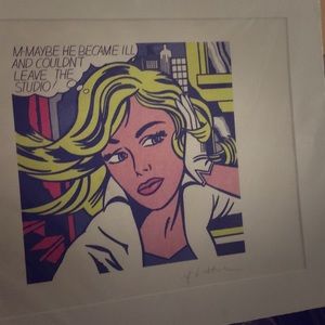 Lichtenstein lithograph signed